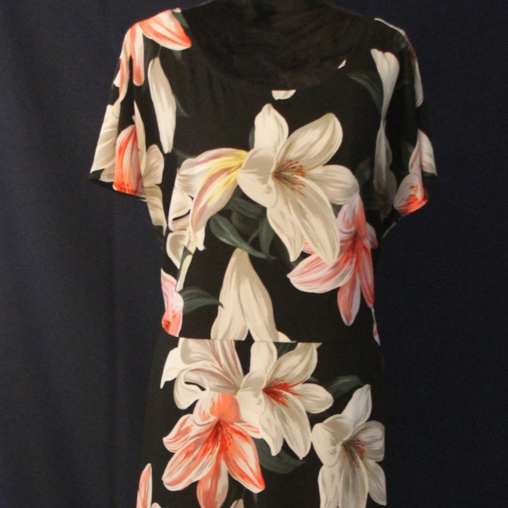 Black, Floral Dress